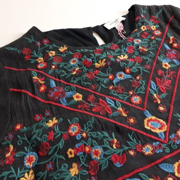 Umgee Black Embroidered Boho Dress - Picture 4 of 16